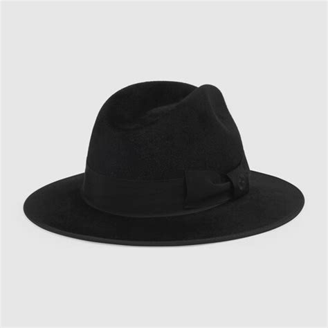 gucci felt hat with bow|Felt wide.